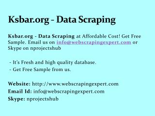 Ksbar.org - Data Scraping