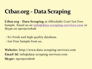 Ctbar.org - Data Scraping