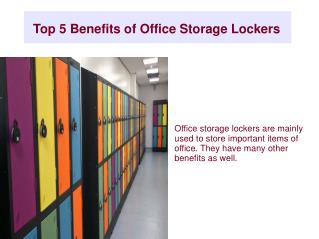 Top 5 Benefits of Office Storage Lockers