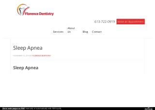 Sleep Apnea - Cosmetic Dentistry Ottawa