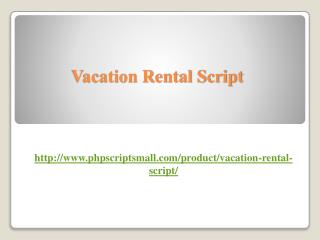 Vacation Rental Script