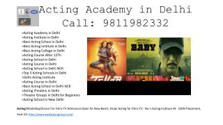 Drama Schools Near Me, Film Acting Workshop, Modeling School in India, Acting Classes in South Delhi, Film Institute De