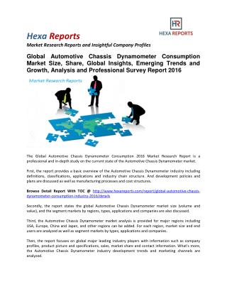 Automotive Chassis Dynamometer Consumption Market Analysis, Trends, Size and Forecast