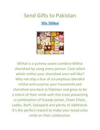 Send Gifts to Pakistan | Mix Mithai