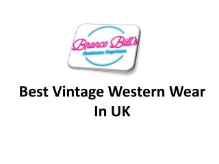 Best Vintage Western Wear In UK