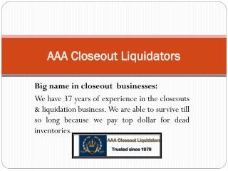 Merchandise Liquidators| Overstock-Closeout buyers
