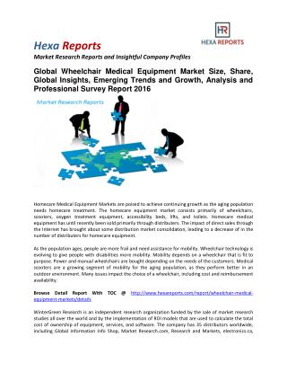 Wheelchair Medical Equipment Market Size, Share, Global Insights, Emerging Trends and Growth