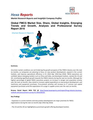 FMCG Market Size, Share, Global Insights, Emerging Trends and Growth