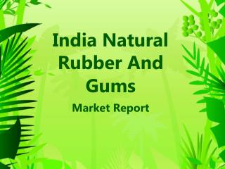 India Natural Rubber And Gums Market Report