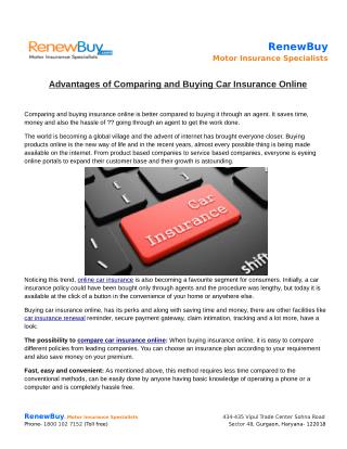 Advantages of Comparing and Buying Car Insurance Online