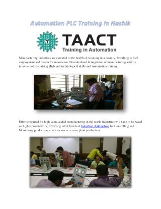 Automation PLC Training in Nashik