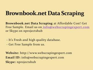 brownbook.net Data Scraping