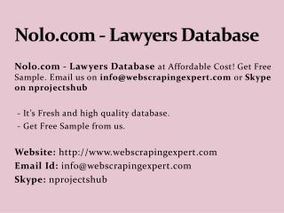 Nolo.com - Lawyers Database