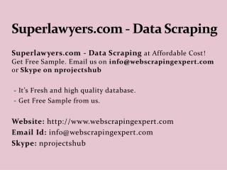 Superlawyers.com - Data Scraping