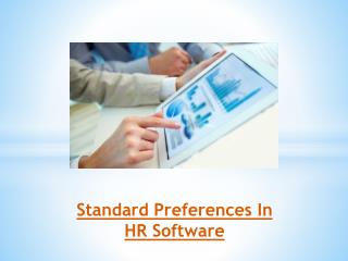 Standard Preferences In HR Software