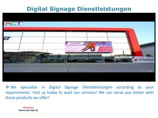 Digital Signage Dienstleistungen