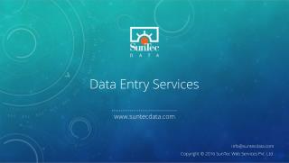 SunTec’s Efficient Data Entry Services