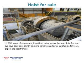 Hoist for sale