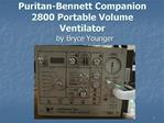 Puritan-Bennett Companion 2800 Portable Volume Ventilator