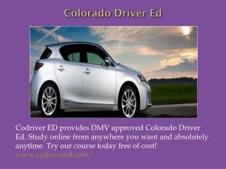 CO Drivers Education