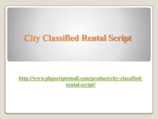 City Classified Rental Script