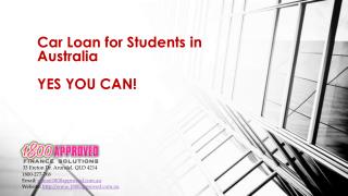 Student Car Loan Australia | 1800277768