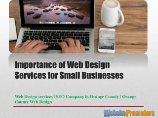 Importance of Web Design Services for Small Businesses