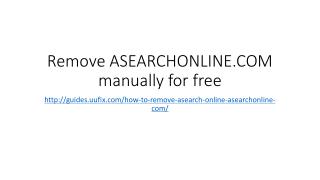 Remove asearchonline.com manually for free