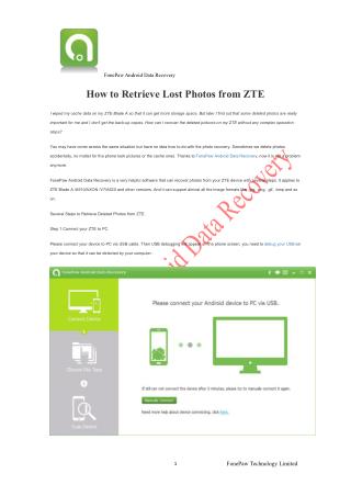 How to Retrieve Lost Photos from ZTE