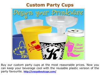 Customized Plastic Cups