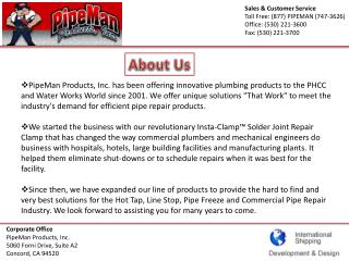 PipeMan Products