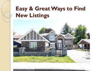 Looking for the New Listings in Vancouver?