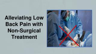 Alleviating Low Back Pain with Non-Surgical Treatment