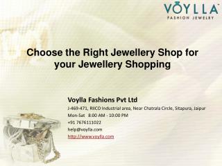 Choose the Right Jewellery Shop for your Jewellery Shopping