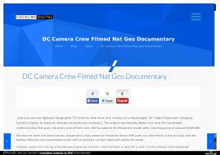DC Camera Crew Filmed Nat Geo Documentary - Washington DC Video Production