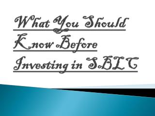 Before Investing in SBLC Certain Things Should be Kept in Mind