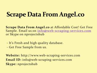 Scrape Data From Angel.co