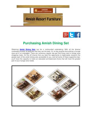 Purchasing Amish Dining Set