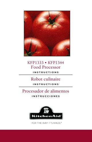 KitchenAid® 13-Cup Food Processor Manual