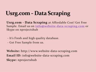 Usrg.com - Data Scraping