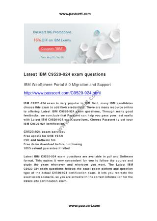 IBM C9520-924 exam questions