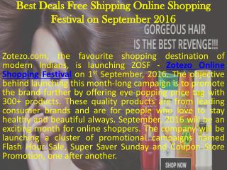 Best Deals Free Shipping Online Shopping Festival on September 2016