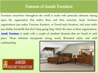 Features of Amish Furniture