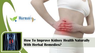 How To Improve Kidney Health Naturally With Herbal Remedies?