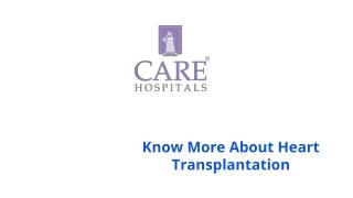 Know More About Heart Transplantation