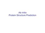 Ab initio Protein Structure Prediction
