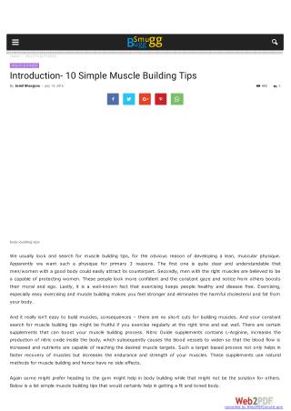 Introduction- 10 Simple Muscle Building Tips