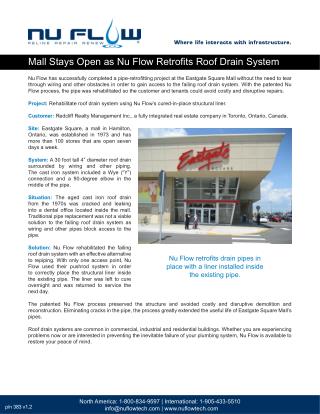 Mall Stays Open as Nu Flow Retrofits Roof Drain System