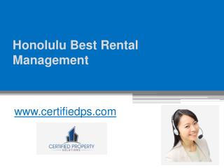 Honolulu Best Rental Management - www.certifiedps.com