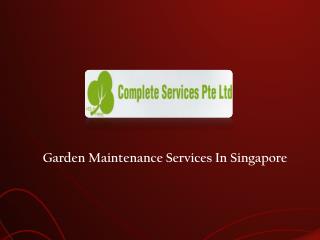 Garden maintenance services